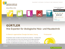 Tablet Screenshot of guertler-heiztechnik.de
